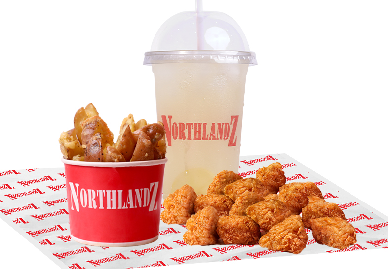 Kids Meal 2- Served with 12 pcs of chicken bites, Potato wedge & Drink